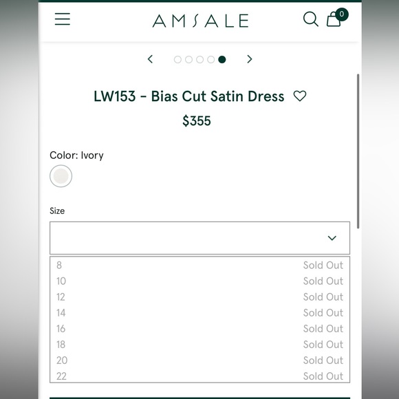 Amsale Bias Cut Satin Dress - Picture 10 of 12